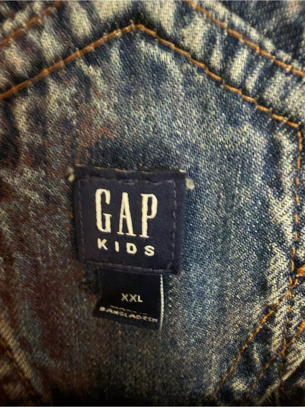 GAP Blue Distressed Denim Kids Overalls